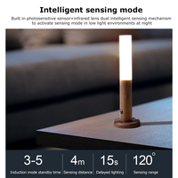 Lampe murale intelligente en bois magnétique sans fil rechargeable par USB avec détecteur de mouvement Lampes de table