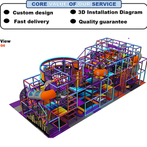 Toboggans de terrain de jeu intérieur sur le thème de l'espace du fabricant direct tours d'escalade fonctionnalités douces interactives pour les enfants fabriqués - Product Image 4