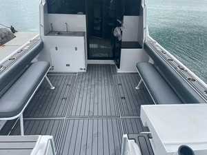 Soldado de agua <span class=keywords><strong>salada</strong></span> en alta <span class=keywords><strong>mar</strong></span> Aleación de doble casco 8,8 M 29 pies placa de aluminio EVA Suelo de teca catamarán barco de pesca a <span class=keywords><strong>la</strong></span> venta - Product Image 6