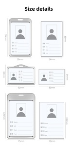 Porte-carte d'identité en aluminium, porte-badge du personnel, porte-carte de <span class=keywords><strong>permis</strong></span> de travail, étui vertical/horizontal, porte-badge personnalisé - Product Image 5