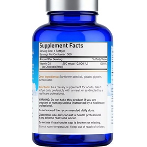 Cápsulas Blandas de Vitamina D3 de Alta Potencia 10000 UI, Marca Privada OEM/ODM, Apoya un Sistema Inmunológico Saludable, Ayuda a Mantener Huesos Fuertes - Product Image 3