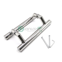 Poignée de porte sur mesure en Chine avec barre ronde en acier inoxydable 304 pour systèmes d'entrée en verre