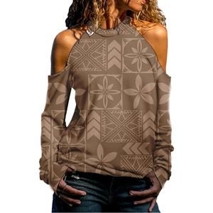 Bunga tapa vintage bahu terbuka mode seksi baru kemeja & blus wanita Nitro tapa tribal pakaian pantai mewah untuk wanita - Product Image 1