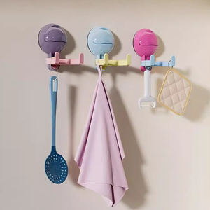 Crochet à ventouse double tête en plastique, sans perçage, étanche, écologique, capacité de charge 5 kg, pour salle de bain, cuisine, salon - Product Image 5