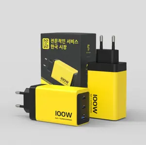 100W GaN USB 유형 Tipo C PD QC PPS 빠른 영국 EU 미국 노트북 휴대 전화 벽 충전기 충전 Cargador 아이폰 삼성 애플