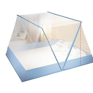 China Supplier High Quality <b>Folding</b> Mosquito Net Baby Foldable Mosquito Netting Round Top <b>Double</b> <b>Bed</b> Fabric Mesh - Product Image 1