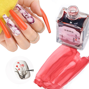 ZRKGEL Etiqueta Privada 9 colores Nail Art Design Blossom Effect Gel Nail Paint Marble Ink Gradient Acuarela Blooming Ink UV Gel - Product Image 2