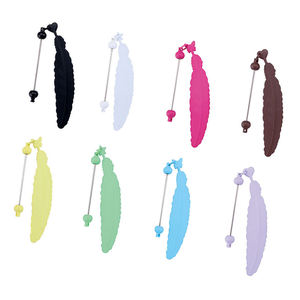 Marcadores de Libros Creativos con Forma de Pluma en Colores Variados para Lectura y Manualidades, Clips de Plástico Ecológicos para Libros de DingHong - Product Image 1