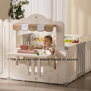Parque de juegos para bebés extra grande, centro de actividades plegable, casa de juegos con paneles interactivos, fácil montaje, <span class=keywords><strong>corralito</strong></span> para bebé, valla de juegos. - Product Image 3