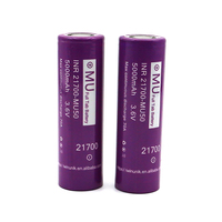 Baterai Lithium Ion 21700 INR21700-MU50 3.6V 5000mAh 70A High Discharge 1500 Siklus Stok HK PL untuk Perakitan Paket Baterai