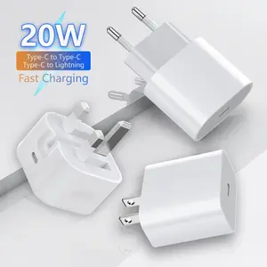 Adaptador USB tipo C original PD 20W juego de cables de carga rápida cargador de pared para teléfono móvil para teléfonos Apple 11 12 13 14 X Pro Max