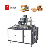 Machine de fabrication de boîte à lunch en papier recyclé biodégradable à emporter en Chine Machine de fabrication de boîte à lunch en papier entièrement automatique