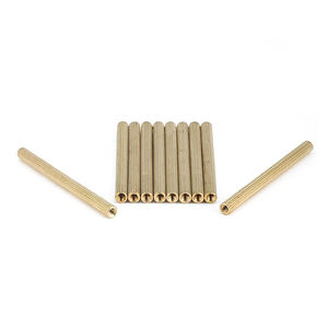 二重貫通円形ローレット加工銅柱（ナチュラル仕上げ、カスタマイズ可能なパッケージ） - Product Image 2