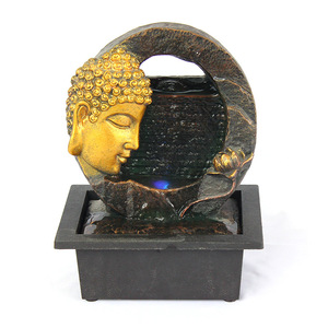 Chunshan Handicrafts Zen <b>Buddha</b> <b>Water</b> <b>Fountain</b> Round Electric With Backlight Indoor Decorative <b>Water</b> Feature - Product Image 1