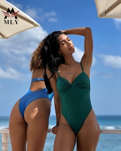 Costume <span class=keywords><strong>da</strong></span> <span class=keywords><strong>bagno</strong></span> Bikini <span class=keywords><strong>da</strong></span> donna personalizzato costume <span class=keywords><strong>da</strong></span> <span class=keywords><strong>bagno</strong></span> intero in puro colore Bikini Sexy - Product Image 1