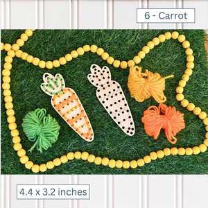 Accessoires de bricolage pour l'artisanat : Jouets en bois à lacer, kit de couture avec fils, lot de 6 fournitures de Pâques - Product Image 4