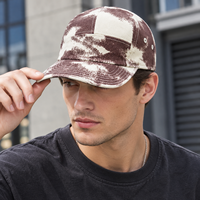 Casquette de baseball unisexe tie-dye camouflage 5 panneaux pour la protection solaire en extérieur, style streetwear et sport, vente en gros