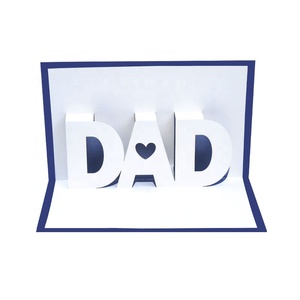 Carte de voeux imprimée en couleur 3D pour fête des pères, carte de bénédiction en papier, cadeau et carte de remerciement pour <span class=keywords><strong>papa</strong></span>. - Product Image 2
