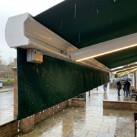Auvent commercial de qualité supérieure, robuste, à bras articulés, rétractable, pour terrasse de café