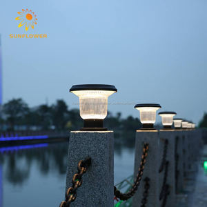 Precio barato de aluminio pc exterior pantalla decoración blanco cálido led <span class=keywords><strong>solar</strong></span> pilar de luz - Product Image 3