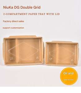 กล่องบรรจุอาหารแบบใช้แล้วทิ้งสำหรับร้านอาหารฟาสต์ฟู้ดแบบสั่งกลับบ้าน พร้อมช่องแบ่งอาหาร รับผลิตตามแบบ OEM ODM - Product Image 4