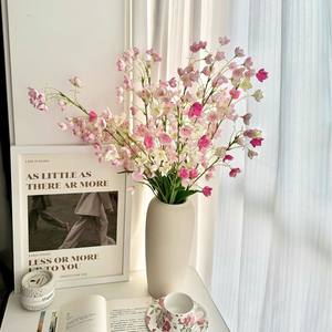 Arreglo de Flores Artificiales de Lirio de los Valles, Flores de Seda para Decoración del Hogar y Bodas, Rosa, Blanco, Rosa Claro, Morado - Product Image 1