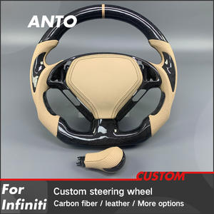 <span class=keywords><strong>Volant</strong></span> de direction en fibre de carbone véritable personnalisé pour l'intérieur de la voiture, pour Infiniti G37 <span class=keywords><strong>G25</strong></span> G35 QX50 QX60 QX70, style sport - Product Image 2