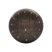 Wholesale Professional Percussion Instrument Steel Tongue Drum 12 Inch 13 Tones Waterproof Tongue Drum with Drum Round Package