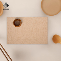 Napperons de table en cuir PVC de qualité supérieure, lavables, avec gaufrage, pour cuisine et dîner, sous-verres et sets de table en vinyle