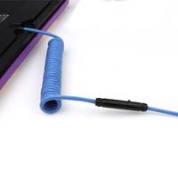 Kabel Keyboard USB ke Type-C Berbentuk Spiral dengan Pelindung Jalinan Nilon Mini XLR Pengisian Cepat