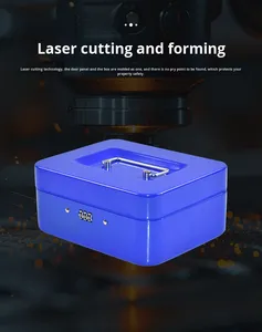 Chuan Kun Nhà Máy Nhỏ Xách Tay Tùy Chỉnh Kích Thước Key Khóa Đồng Xu Khe Cắm Tiền Mặt Hộp Kim Loại Mini Tiền Gửi An Toàn Hộp Cho Trẻ Em - Product Image 5