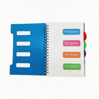 Carnet à spirales A5 avec couverture rigide en polypropylène, 4 intercalaires de couleur, 120 feuilles, carnets personnalisés en gros pour étudiants, écoles, bureaux