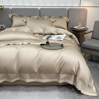 Ensemble de literie 1 Cm rayé son et sa couette draps d'hôtel linge de lit blanc