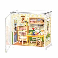 Robotime Rolife Jouets en plastique 3D faits à la main DWS06B Salle à manger florale Kit de maison miniature à assembler soi-même