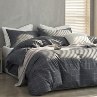 Ensemble de literie imprimé 100% coton, ensemble de housse de couette 3 pièces, gris foncé, impression personnalisée, ensemble de literie 3 pièces