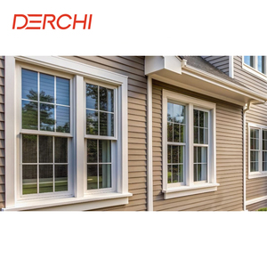 Hiện đại Đôi Treo Nhôm hợp kim cửa sổ kích thước nhỏ dọc trượt thiết kế Xây Dựng Mới không thấm nước treo cửa sổ cho nhà - Product Image 1