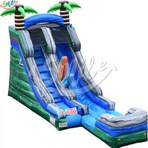 Thêm dài cơ thể nước Combo Thương mại khô vách đá móc trên mặt đất hồ bơi trượt bơm hơi cho trẻ em - Product Image 1
