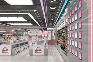 Vitrine <span class=keywords><strong>de</strong></span> magasin <span class=keywords><strong>de</strong></span> cosmétiques écologique BSD2602-A avec éclairage LED, rangement personnalisable et design <span class=keywords><strong>de</strong></span> vente au détail - Product Image 6