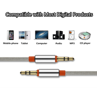 Câble Audio stéréo, 3.5MM, câble d'écouteurs, de téléphone, de voiture, MP4, casque, câbles AUX
