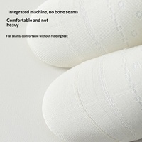 Chaussettes courtes en soie de mûrier pour femme, fines, en maille, respirantes, post-partum, unies, sans coutures, mi-mollet, pour l'été