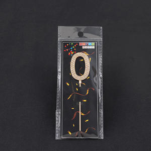 Insertos Metálicos Decorativos para Pasteles con Números de Diamantes de Imitación para Decoraciones de Fiestas de Cumpleaños, Venta al Por Mayor - Product Image 6