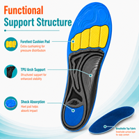 Semelles orthopédiques en mousse PU pour chaussures, respirantes, souples, absorbant les chocs, à haute densité, pour le sport, vente en gros