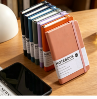 Carnet de notes en cuir souple avec logo personnalisé imprimé, couverture rigide A5 A6 A4, agenda, carnet en PU avec logo pour la promotion