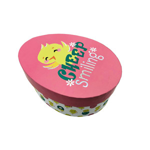 Caja redonda reciclable con logotipo personalizado del fabricante, caja de regalo ovalada - Product Image 5