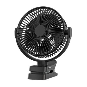 Ventilateur portable à clip avec lumière, moteur DC, alimentation USB, oscillant, pour bureau, dortoir d'étudiant ou usage professionnel - Product Image 3