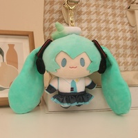 Boneka Plush Desain Baru Cantik Grosir Gantungan Kunci Kawaii Gaya Anime Hatsune Miku Boneka Gantungan Kunci untuk Ulang Tahun