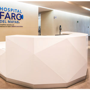 Comptoir d'accueil clinique <span class=keywords><strong>dentaire</strong></span> personnalisé design comptoir de <span class=keywords><strong>centre</strong></span> d'accueil en Corian comptoir d'accueil d'hôpital <span class=keywords><strong>esthétique</strong></span> - Product Image 2