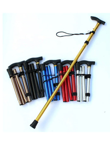 Bâton <span class=keywords><strong>de</strong></span> marche pliable en alliage d'aluminium, bâton <span class=keywords><strong>de</strong></span> randonnée pour la randonnée en montagne, les voyages en plein air et la marche quotidienne des personnes âgées - Product Image 5
