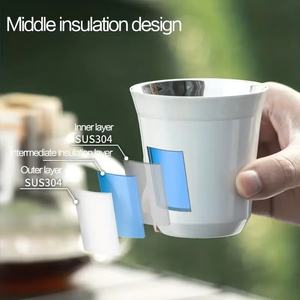 Tasses à <span class=keywords><strong>café</strong></span> <span class=keywords><strong>en</strong></span> acier inoxydable pour <span class=keywords><strong>café</strong></span>, lait, jus, petites tasses à expresso pour la maison, le club, tasse à <span class=keywords><strong>café</strong></span> de luxe pour le thé de <span class=keywords><strong>l</strong></span>'après-midi - Product Image 6