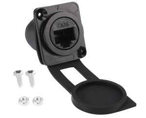 Mur de montage pour Écran Femme Chat 6 Cat5e Passer à travers Ethernet <span class=keywords><strong>RJ45</strong></span> Connecteur Cat6 Panel mount Prises Avec Cover - Product Image 1